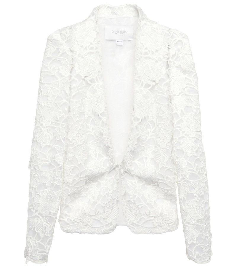 Single-breasted macramé lace jacket 1