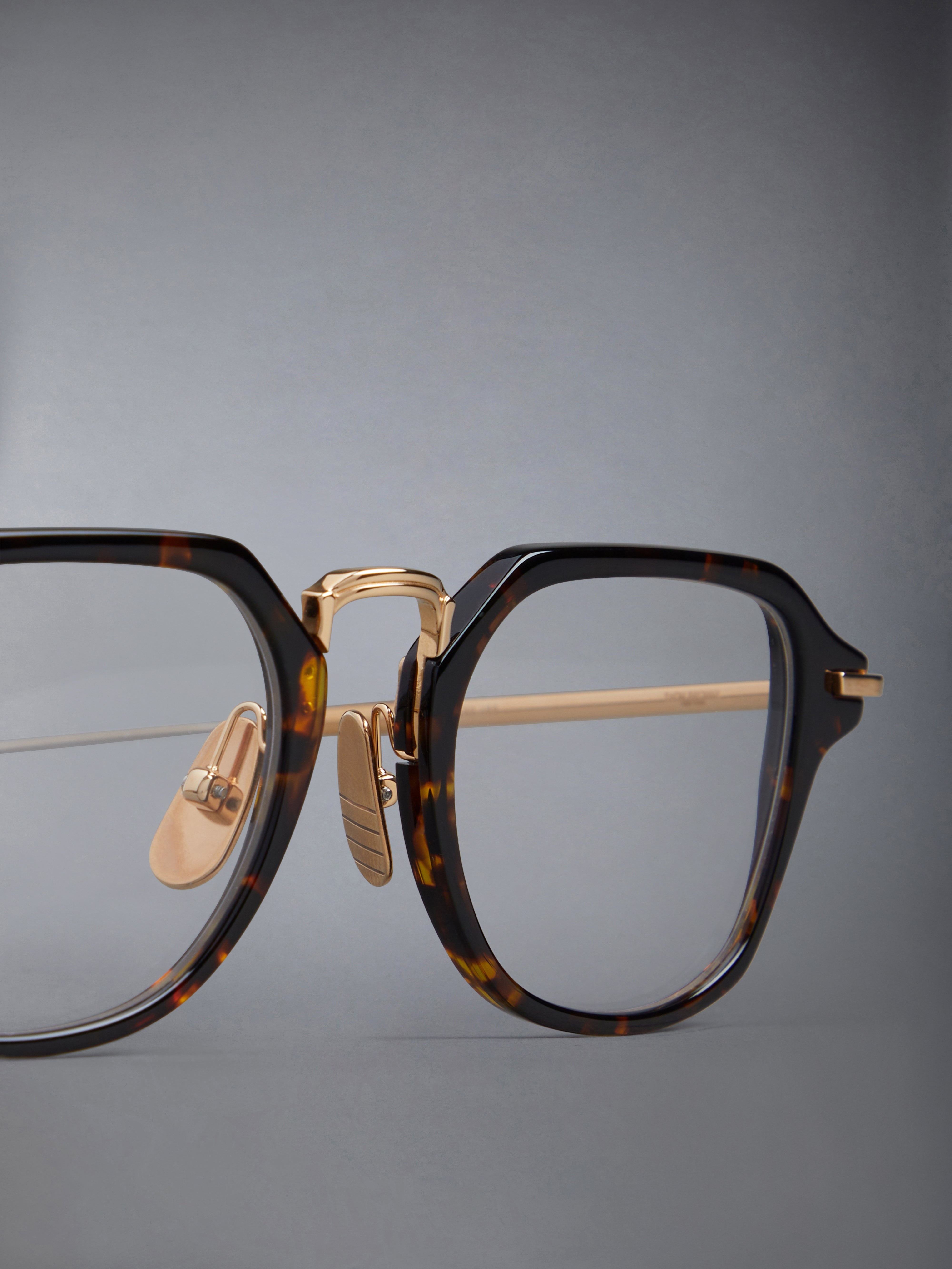 ACETATE AND TITANIUM RECTANGULAR EYEGLASSES - 5