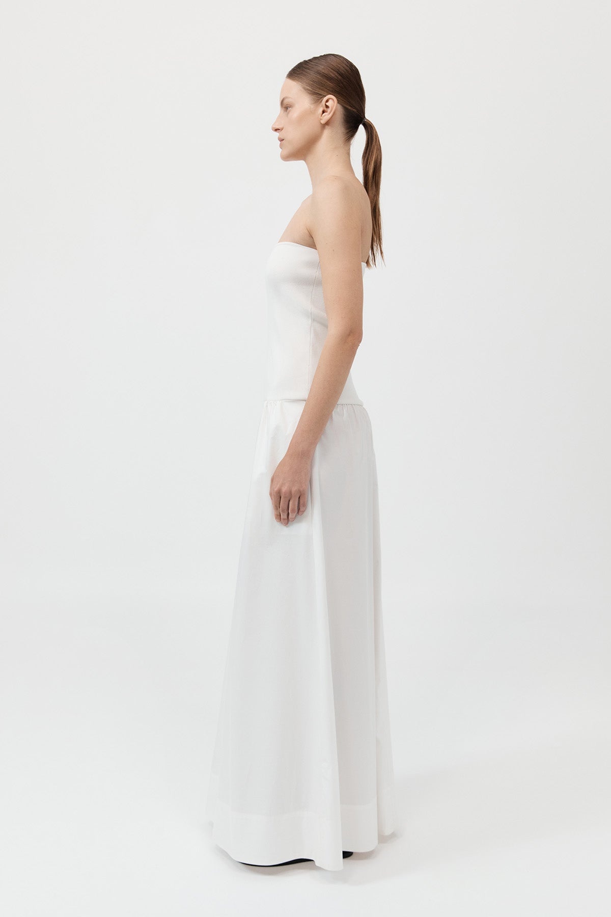 Strapless Dress - White - 4