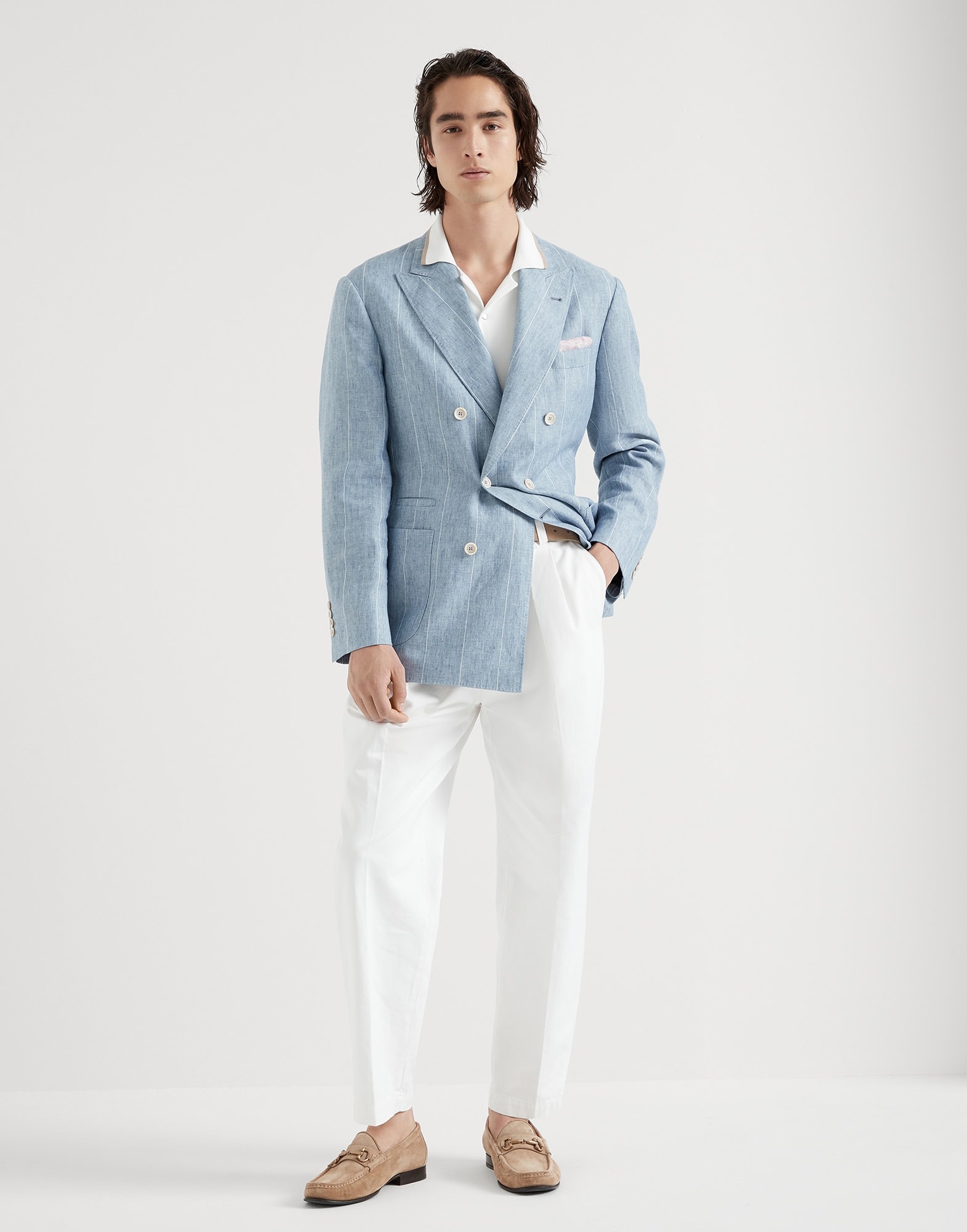 Cotton jacquard rib short sleeve knit shirt - 5