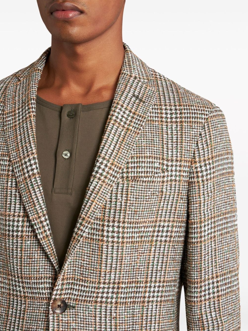checked houndstooth blazer - 4