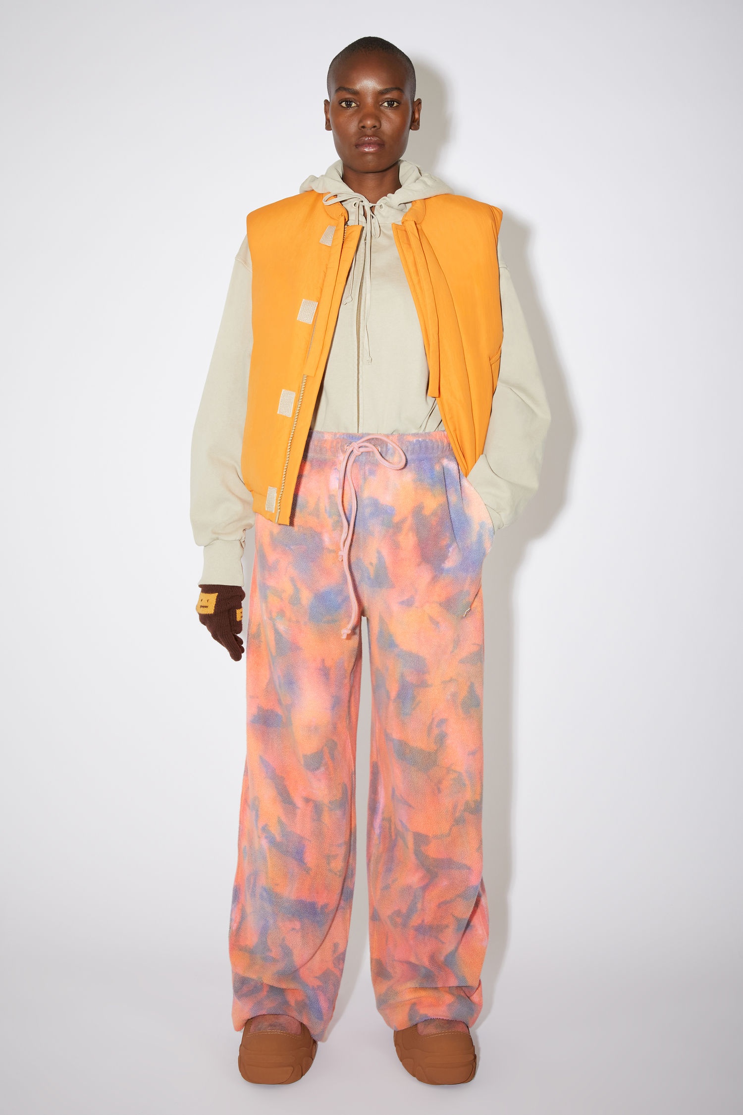 Cotton sweatpants - Peach orange - 2