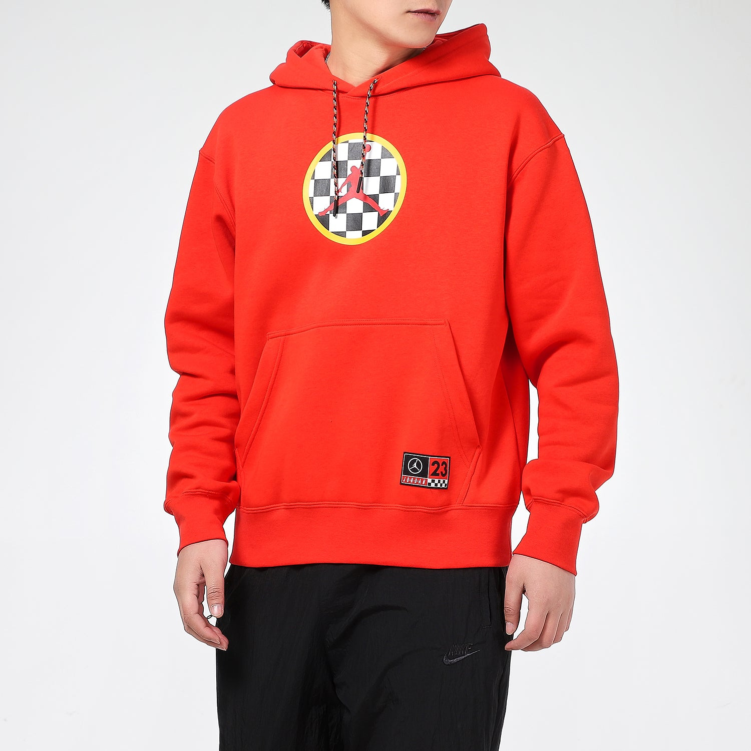Men's Air Jordan Sport DNA Logo Printing Fleece Pullover Red CV2785-673 - 3