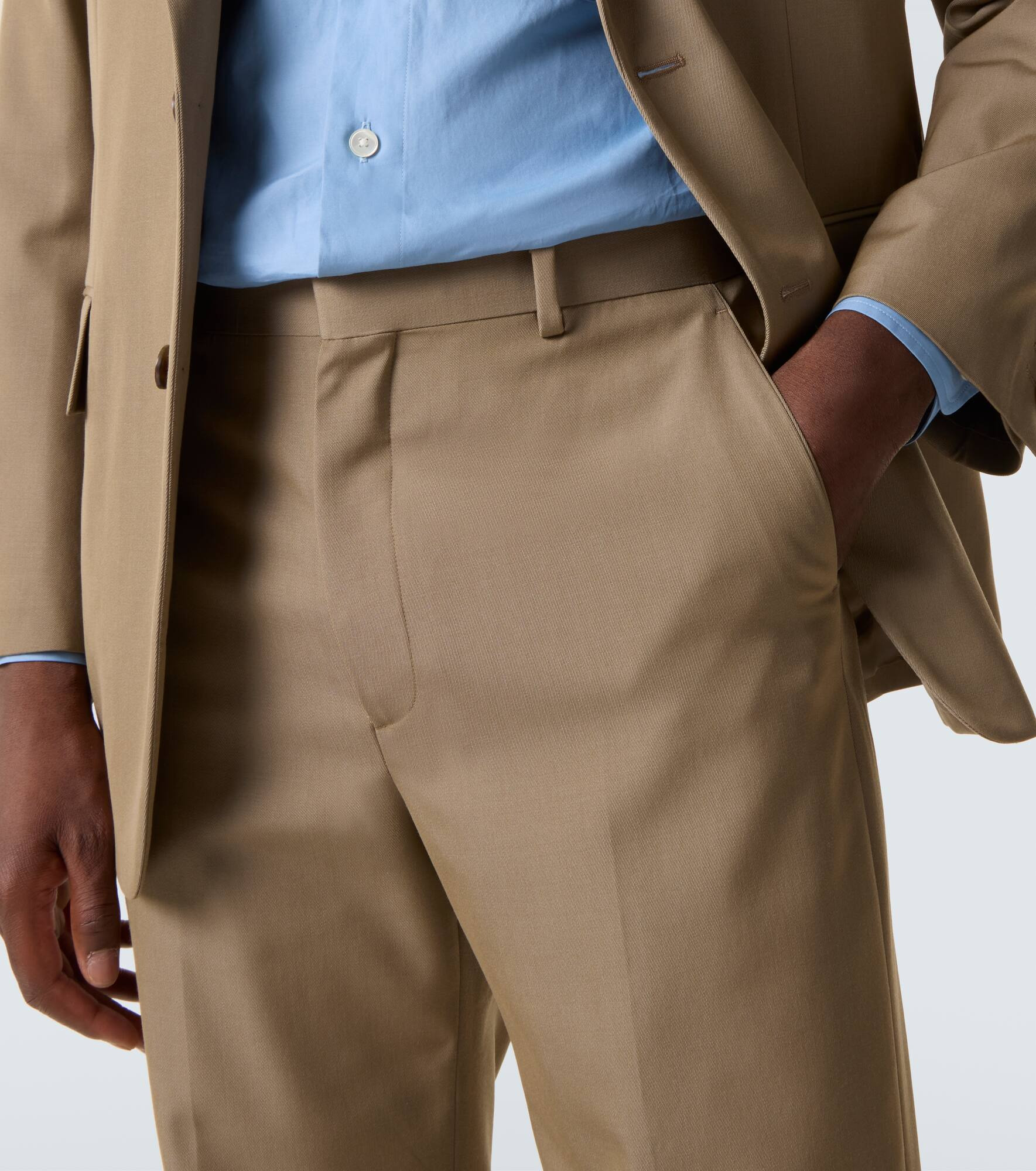 Wool gabardine suit pants - 5