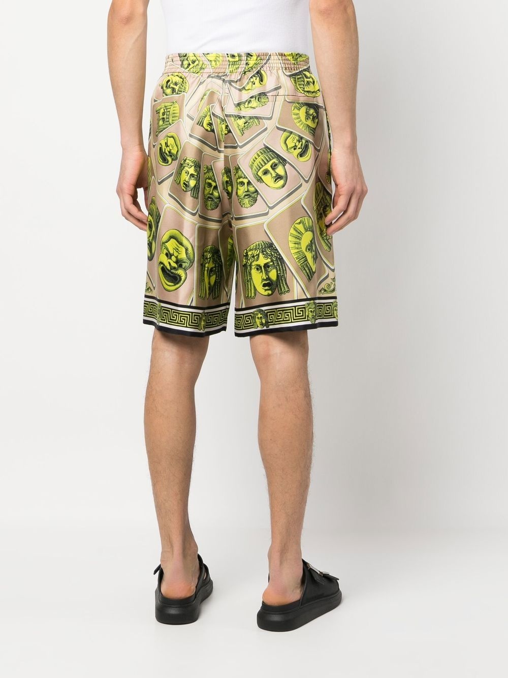 Le Maschere print silk shorts - 4