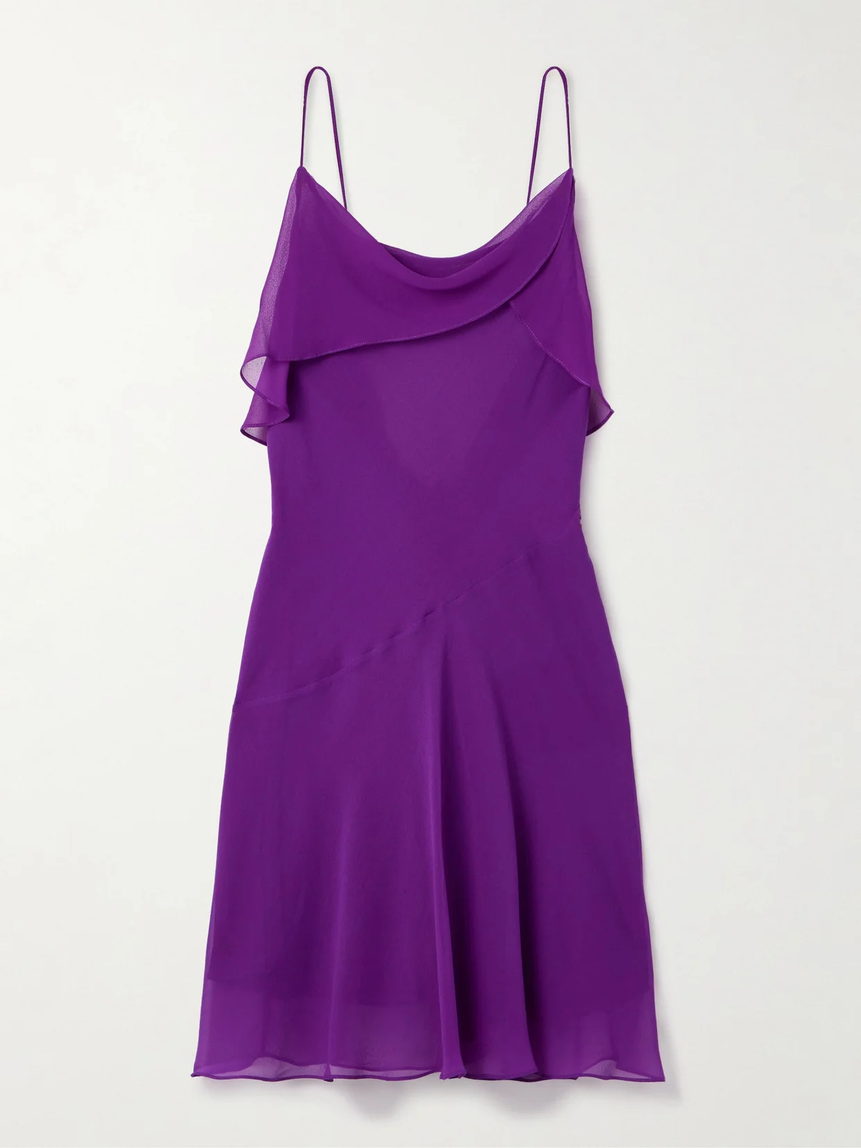 Draped Silk-georgette Mini Dress - 1