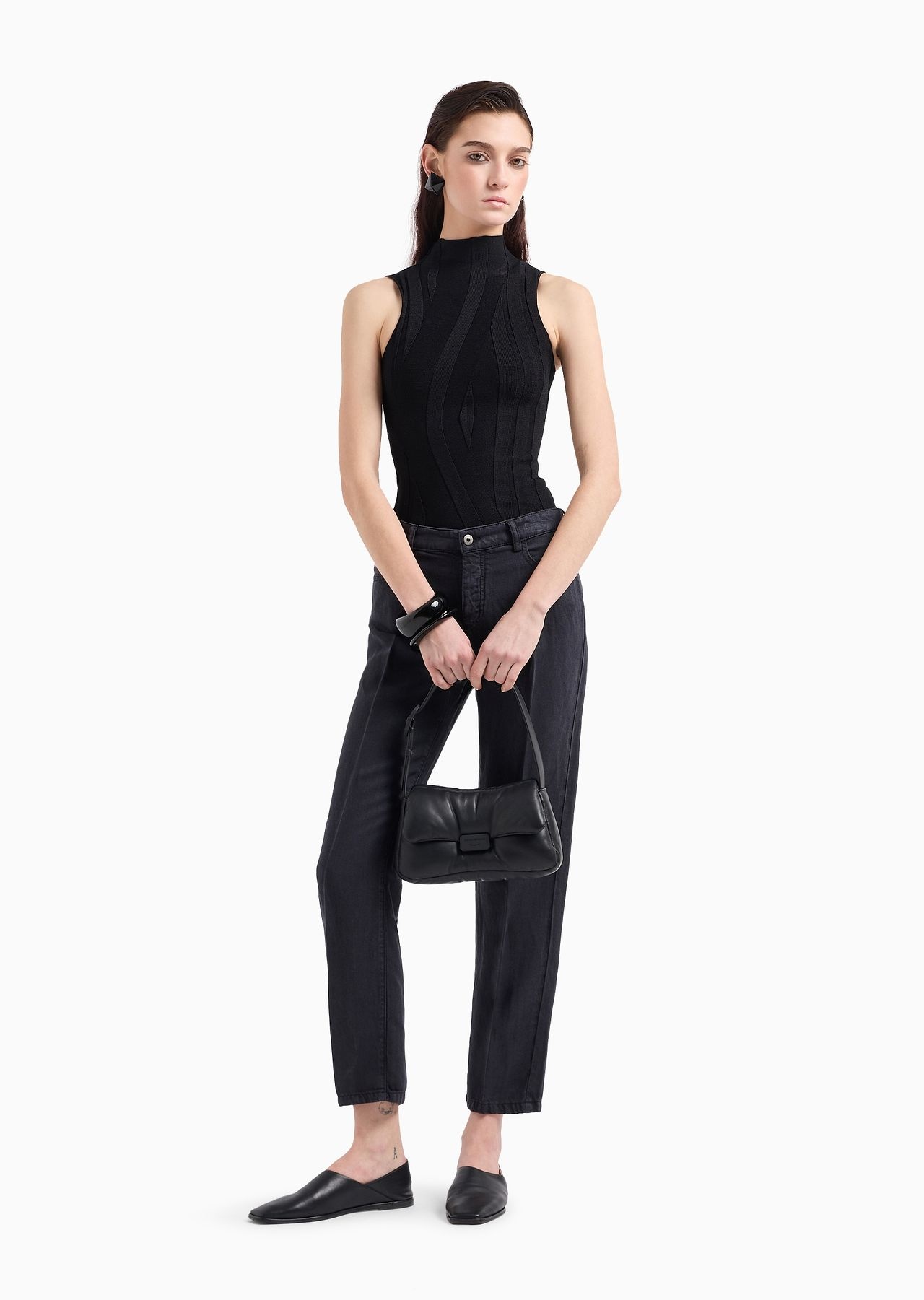 ASV J04 mid-rise straight-leg trousers in garment-dyed denim-effect linen-Lyocell blend - 4