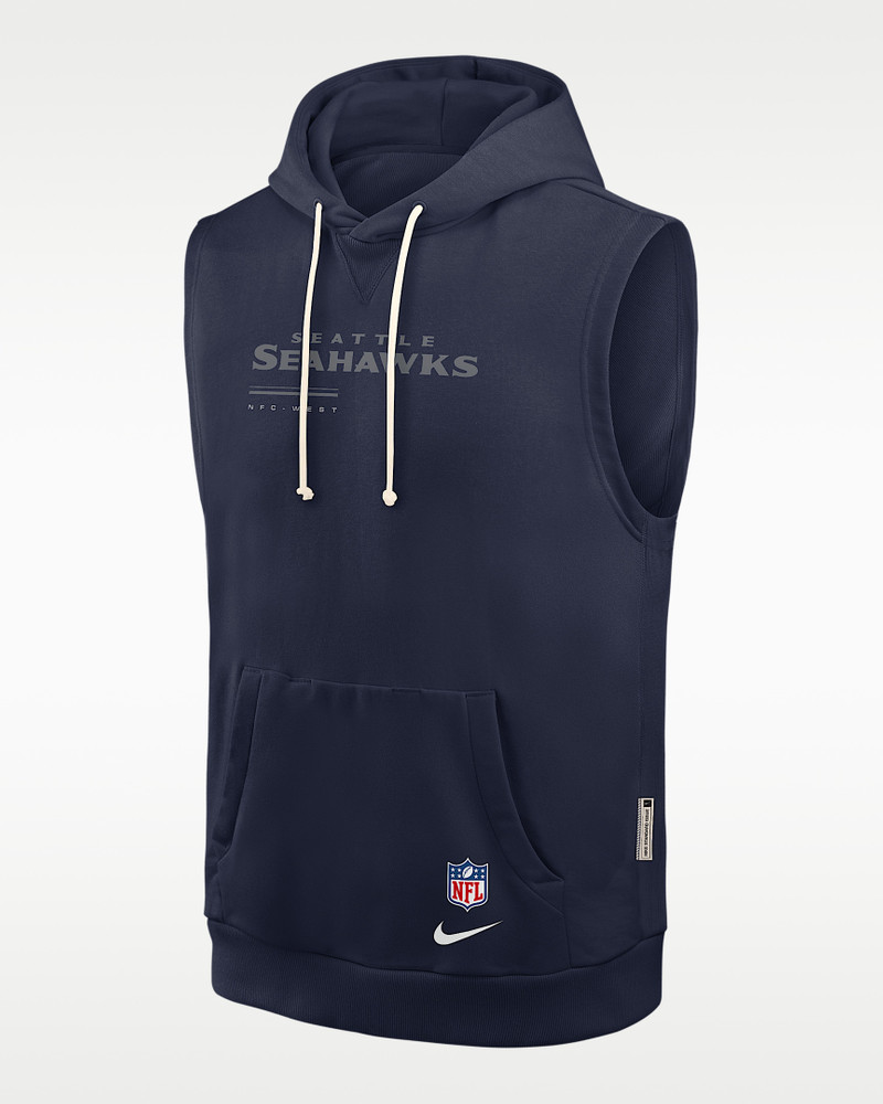 Seattle Seahawks Sideline Men's Nike Dri-FIT NFL Sleeveless Pullover Hoodie 1