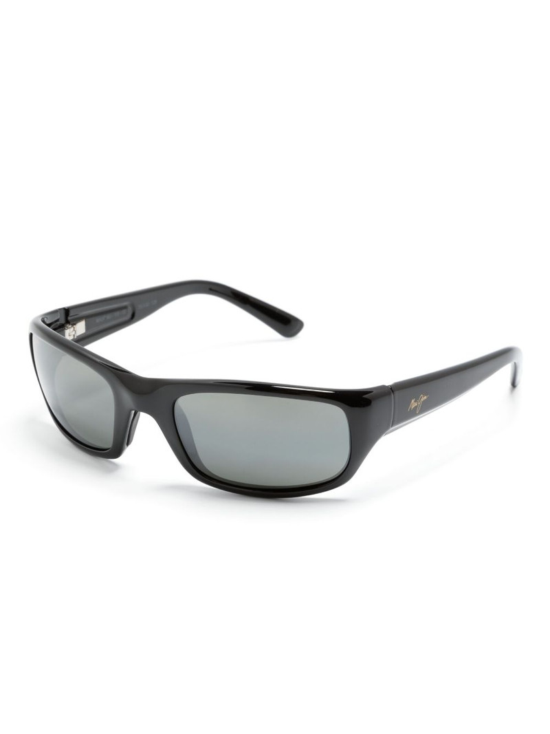 Maui Jim logo-print rectangle-frame sunglasses outlook