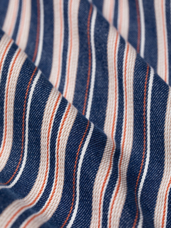 Mina Denim Shirt Stripe Red - 8