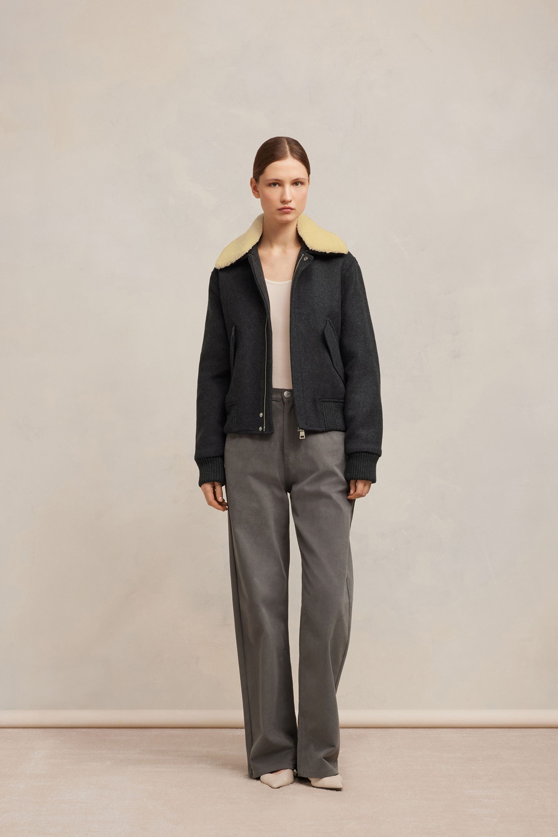 Shearling Collar Jacket - 3