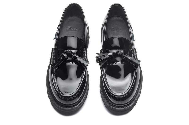 Aubin Black Varnish - Rubber Sole 4