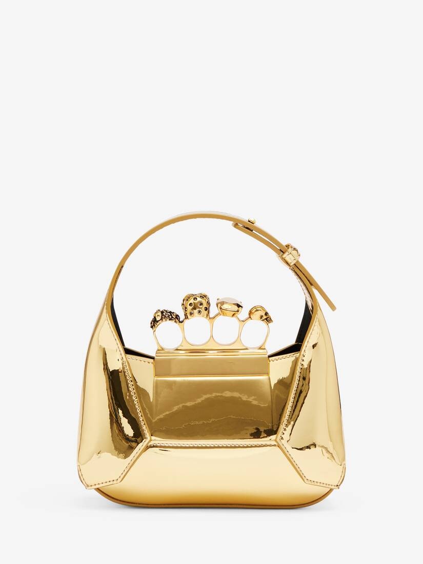 Women's The Jewelled Hobo Mini Bag in Gold - 3
