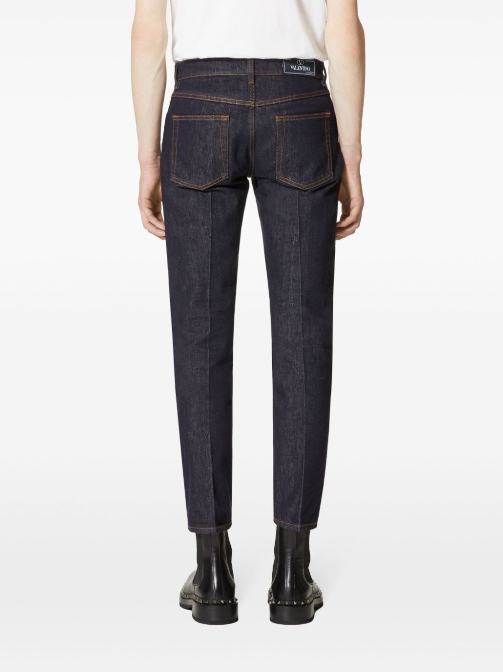 logo-patch carrot-fit jeans - 4
