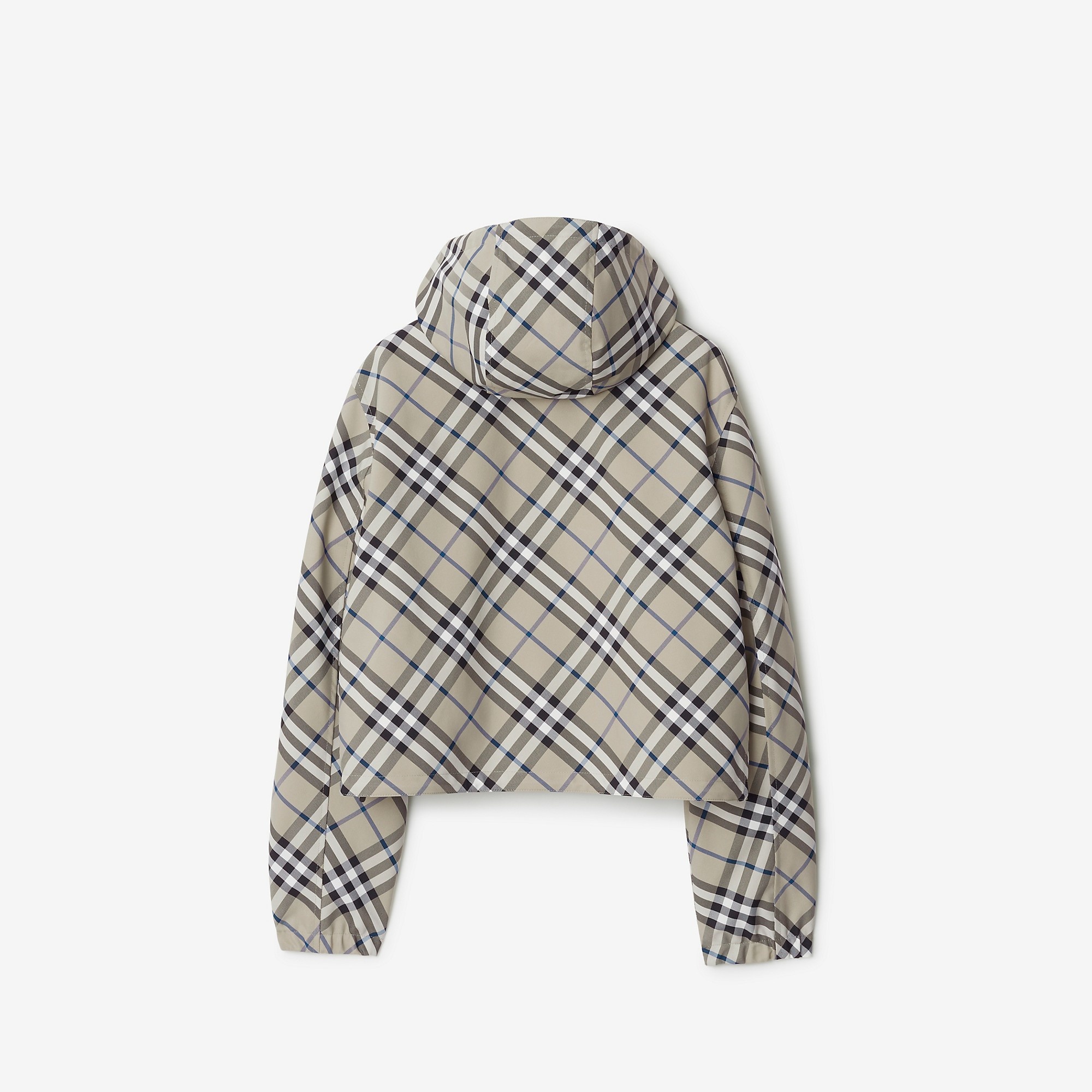 Cropped Reversible Check Jacket - 5