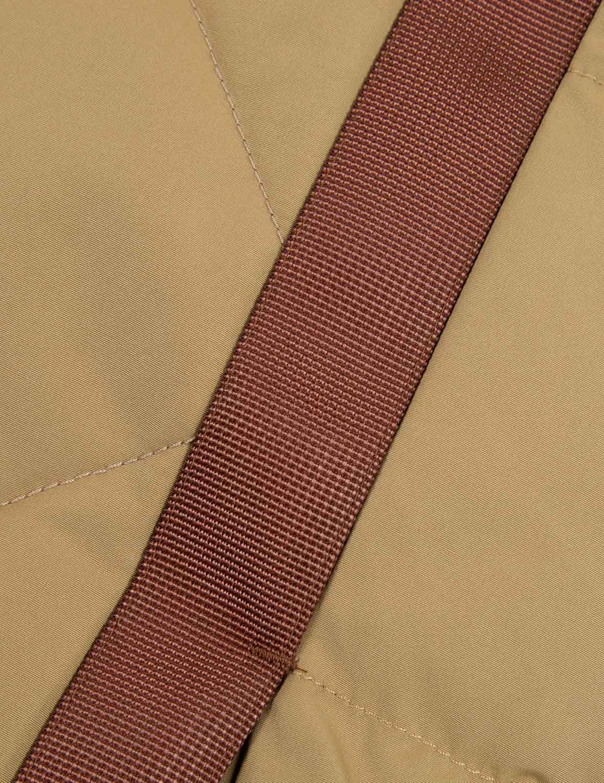 Contrast Webbing Strap Quilted Down Jacket - 17