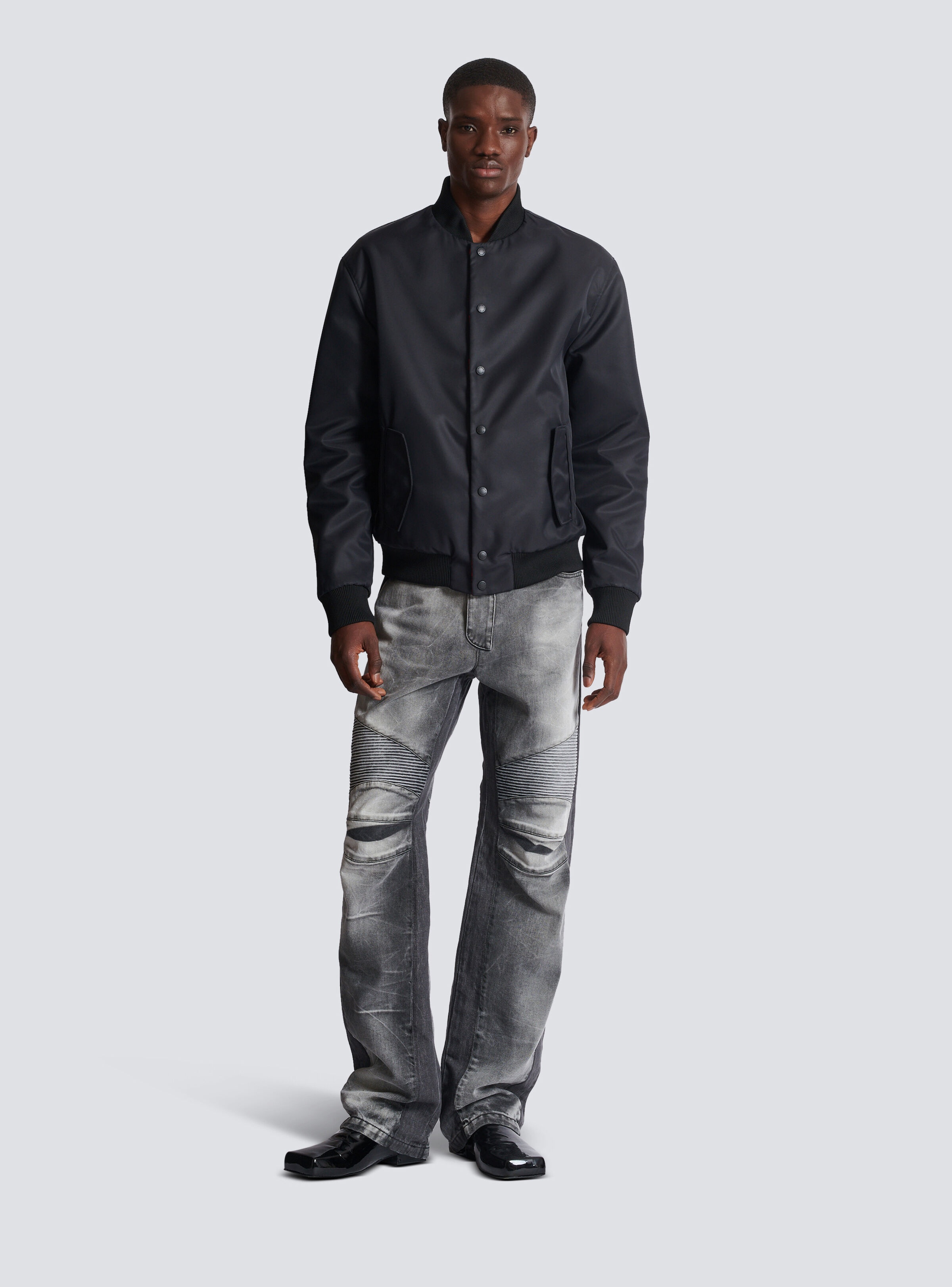 Loose-fit denim biker jeans - 2