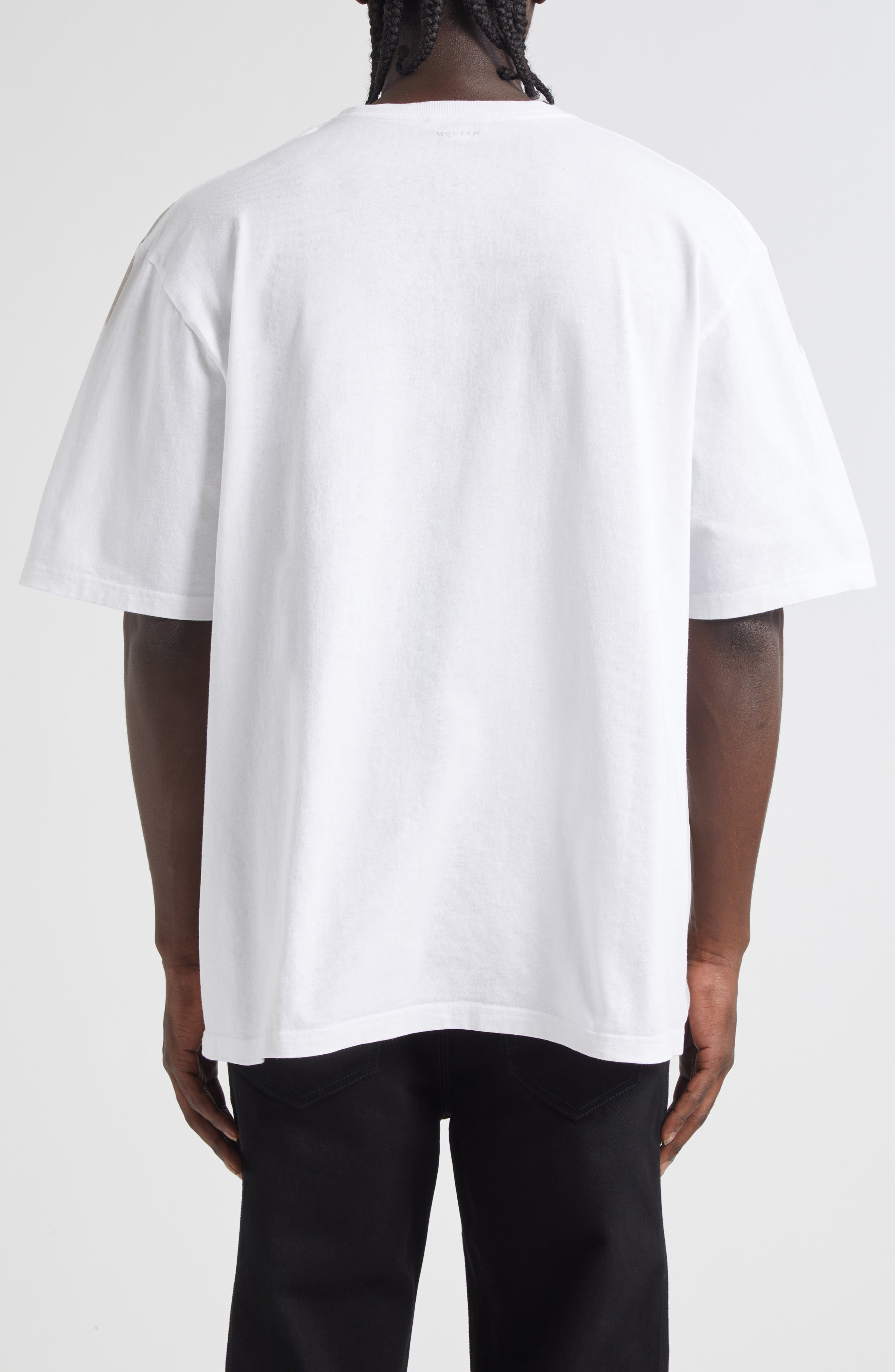 McQueen Skull Print Graphic T-Shirt in White/Stone at Nordstrom - 2