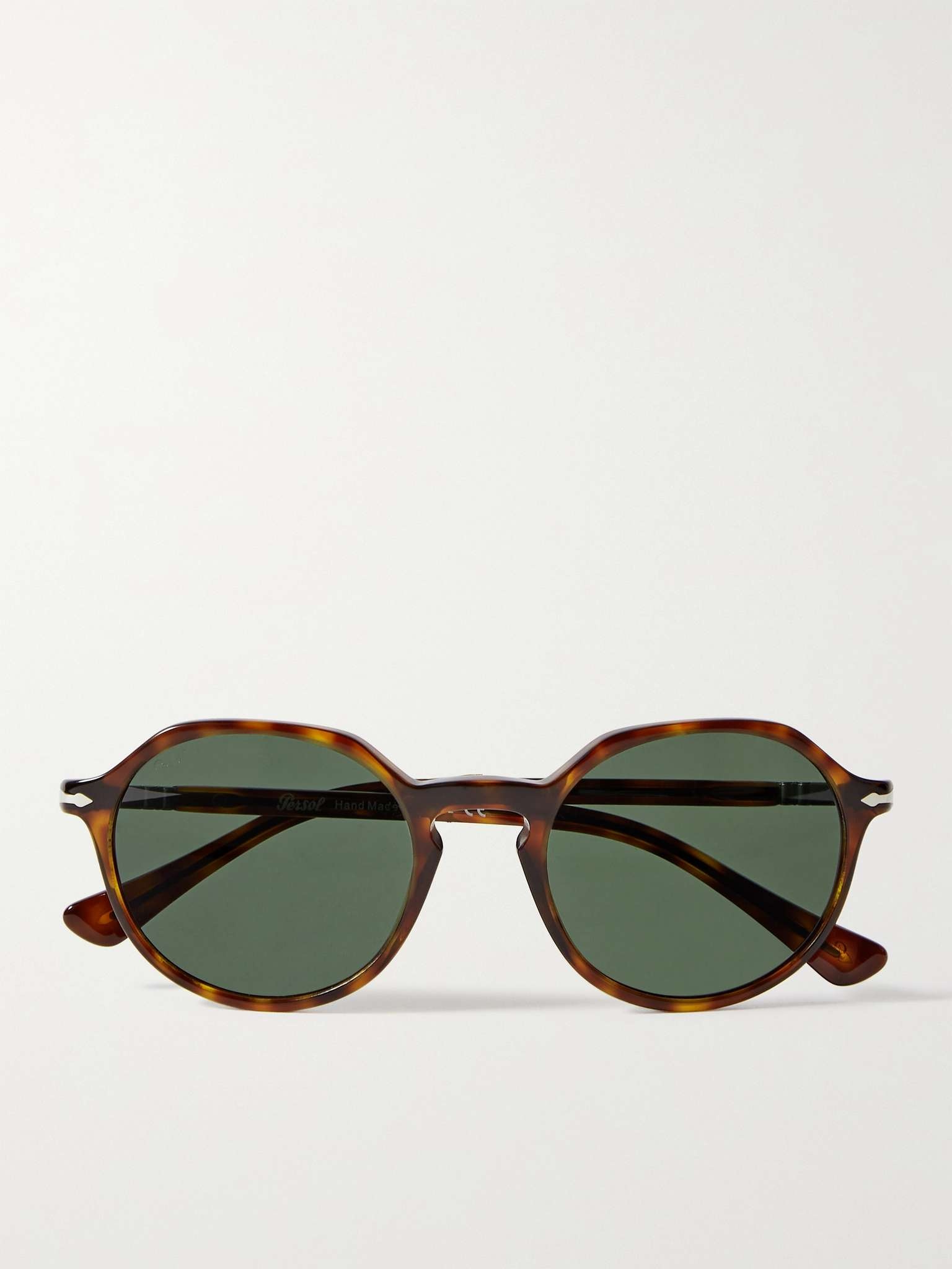 Round-Frame Tortoiseshell Acetate Sunglasses - 1