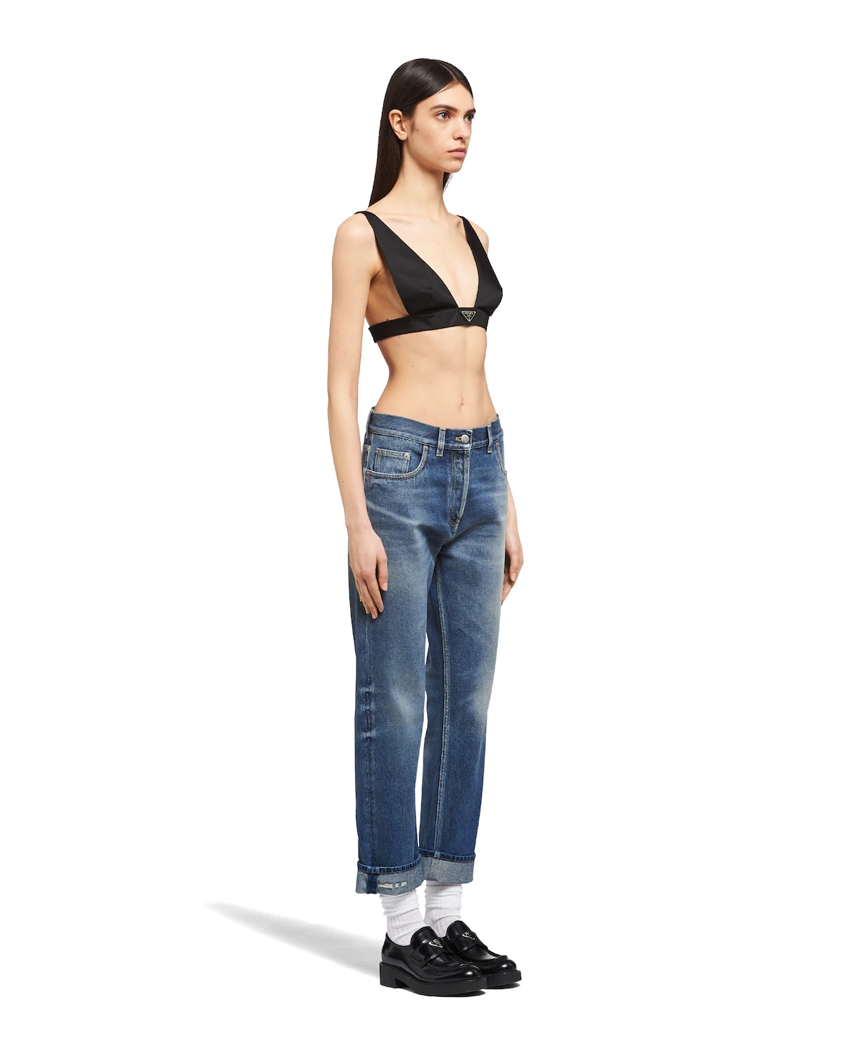 Organic denim five-pocket trousers - 3