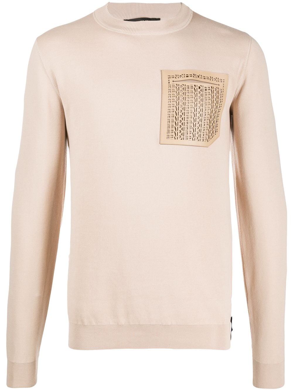 cut-out logo pocket jumper - 1