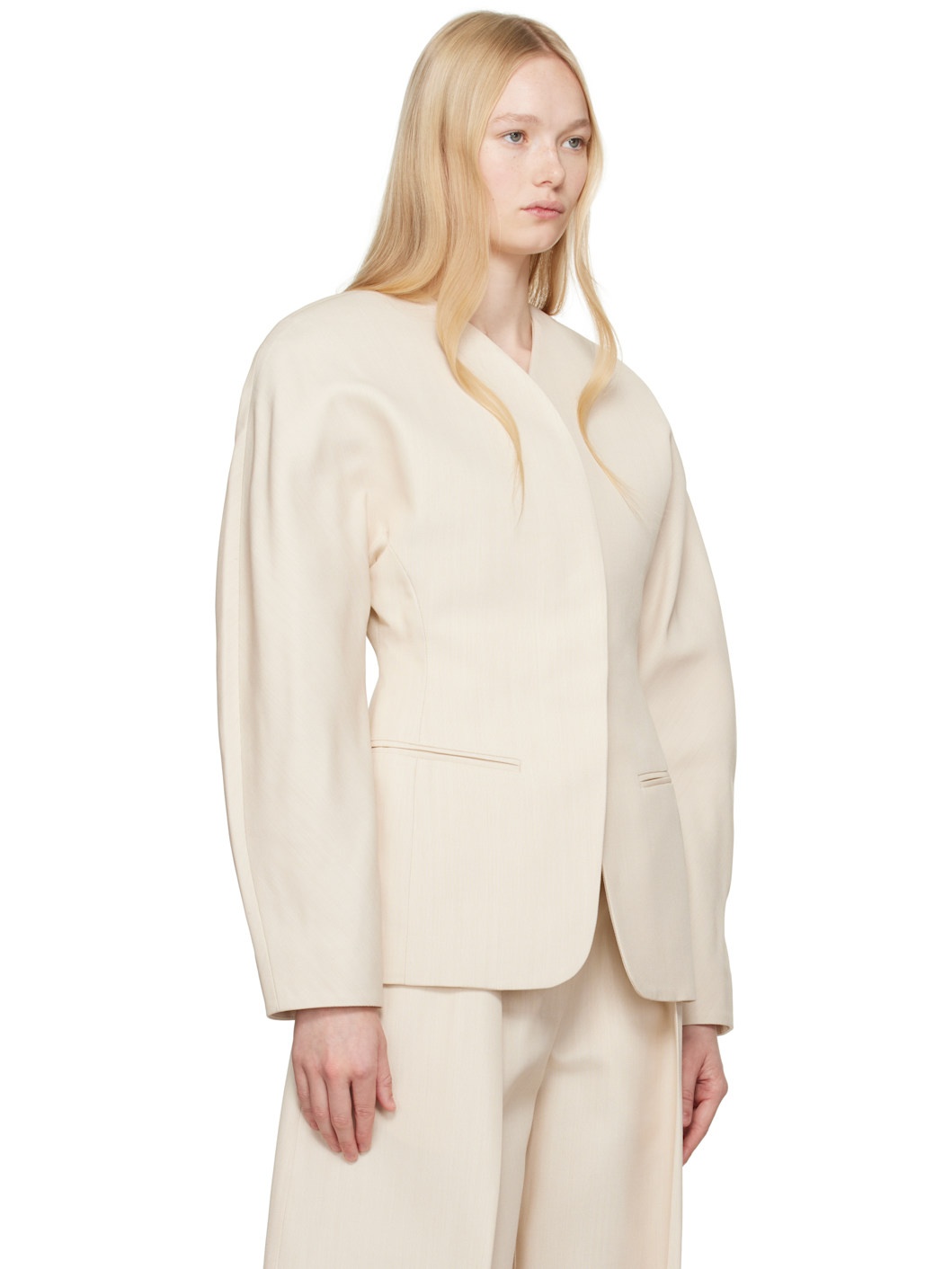 Beige La Croisière 'The Ovalo' Blazer - 2