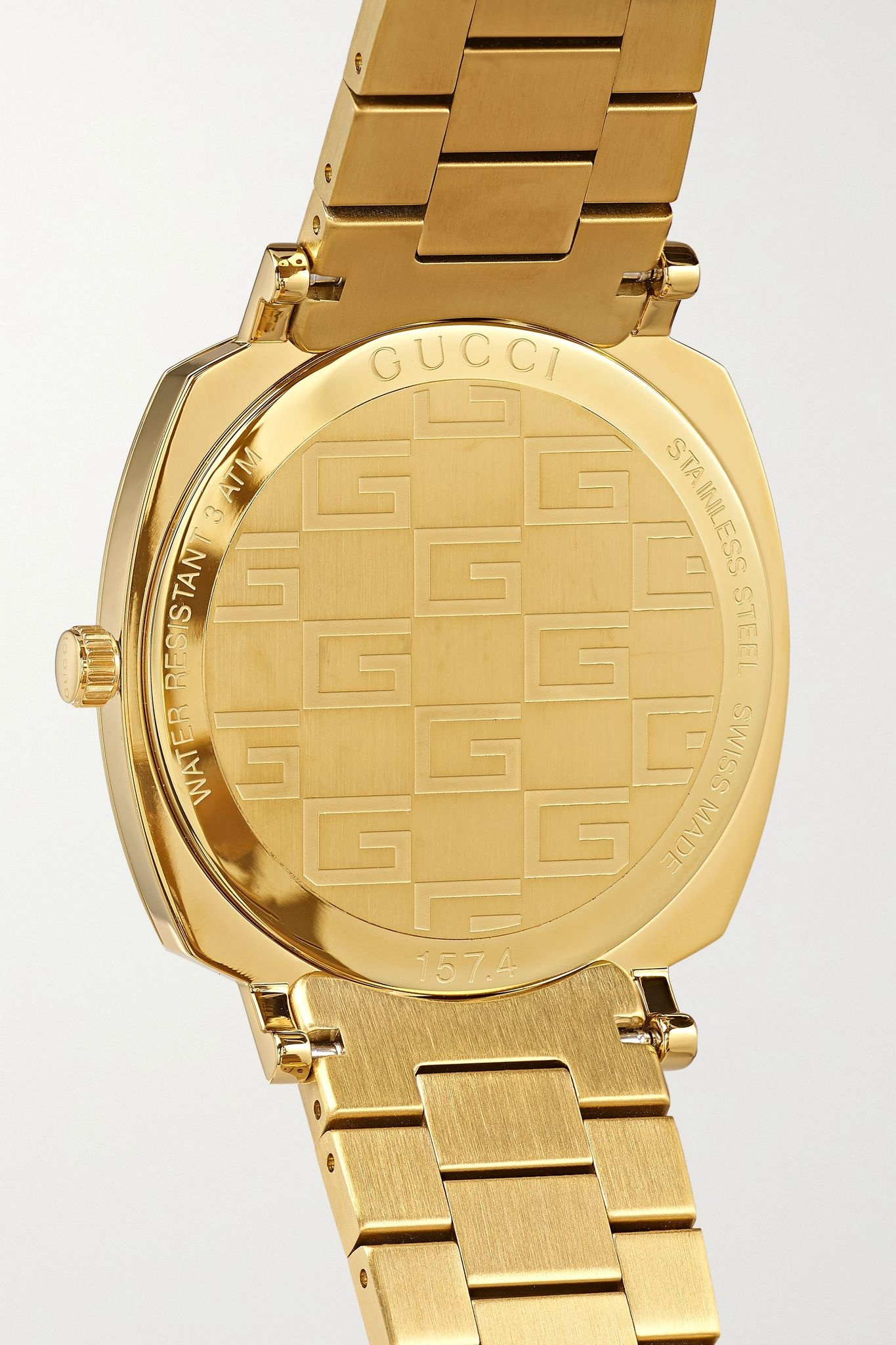 Grip 35mm gold PVD-plated stainless steel watch - 4