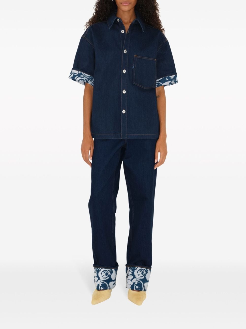 logo-patch straight-leg jeans - 2