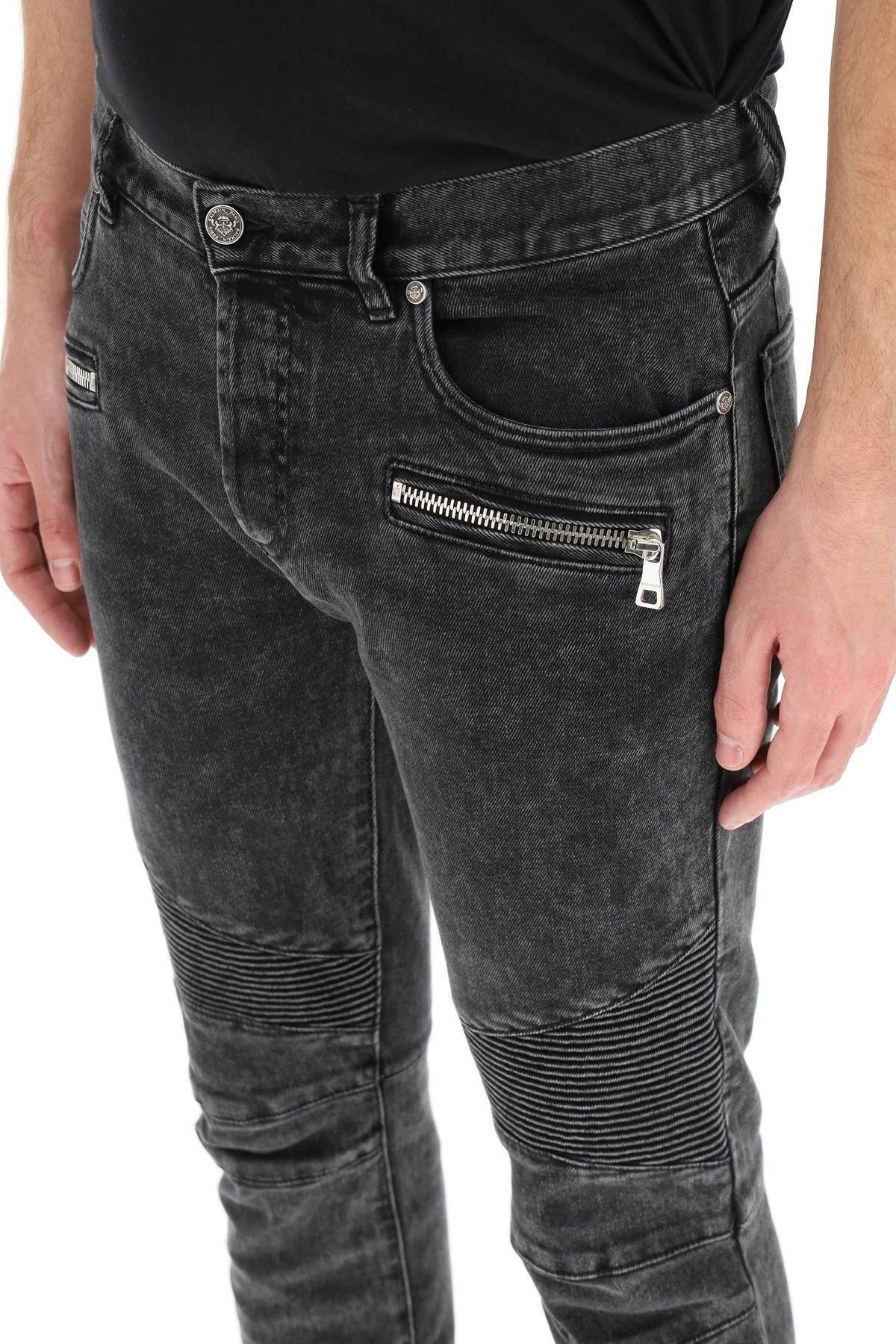 SLIM BIKER JEANS - 5