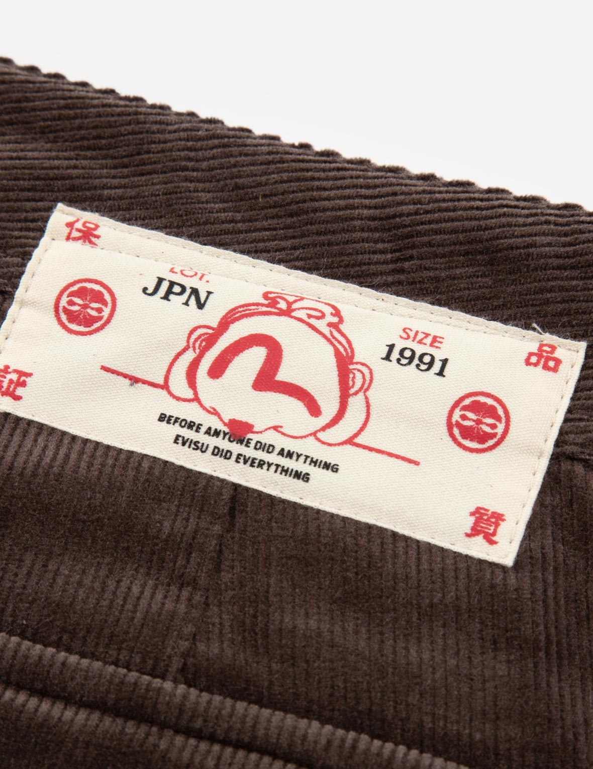 LOGO AND SEAGULL EMBROIDERY RELAX FIT CORDUROY PANTS - 11