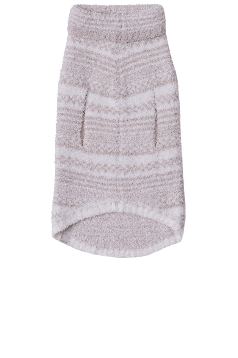 Barefoot Dreams CozyChic Checkered Stripe Pet Sweater outlook