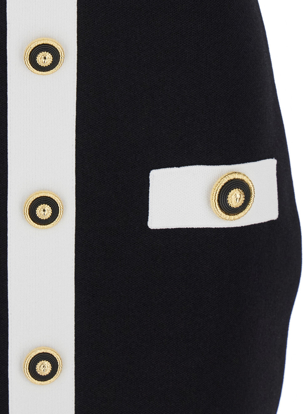 Balmain Women Black Dress With Square Neckline And Decorative Buttons In Viscose Blend Women - 3