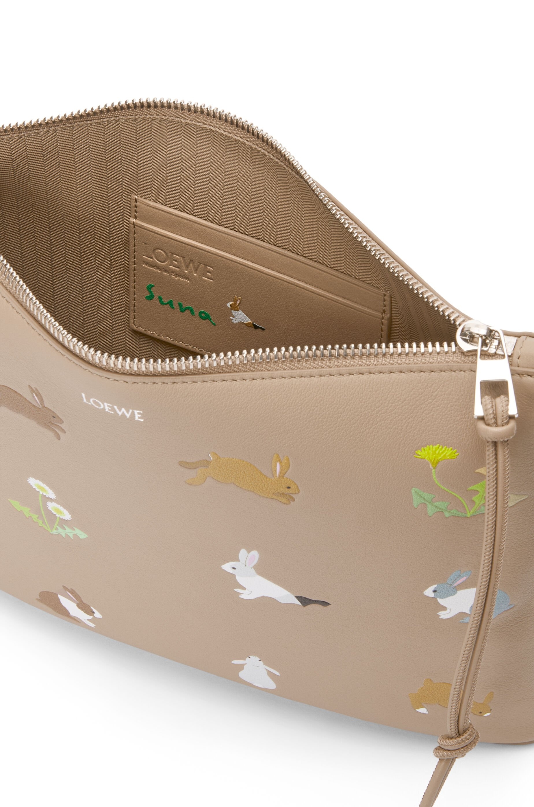 Bunny oblong pouch in nappa calfskin - 3