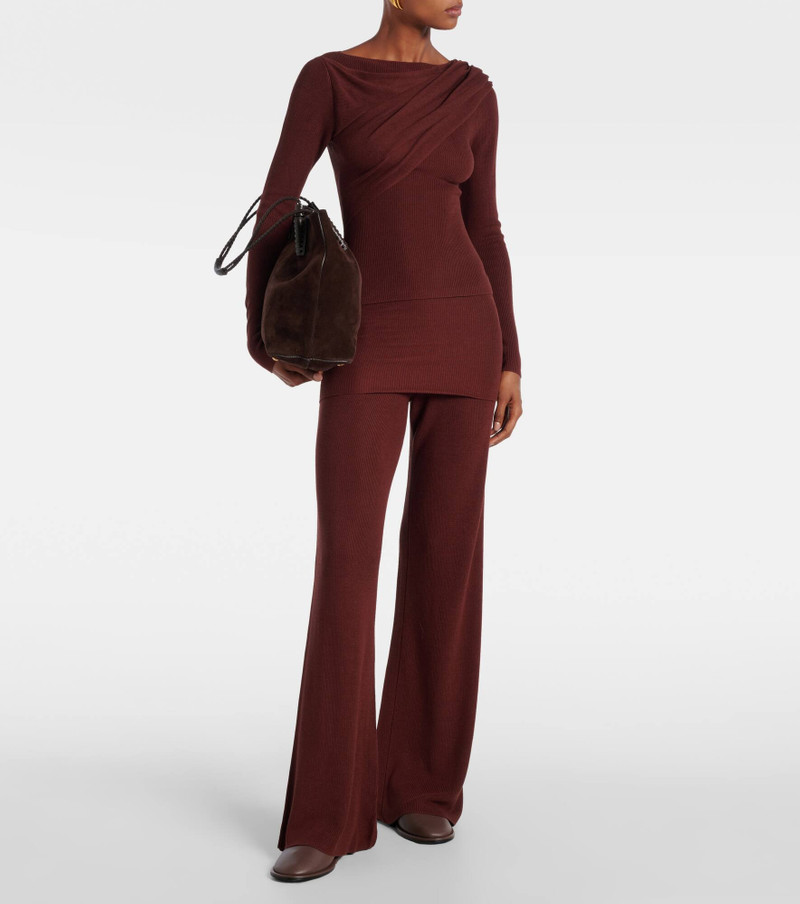 AYA MUSE Draped silk-blend top outlook