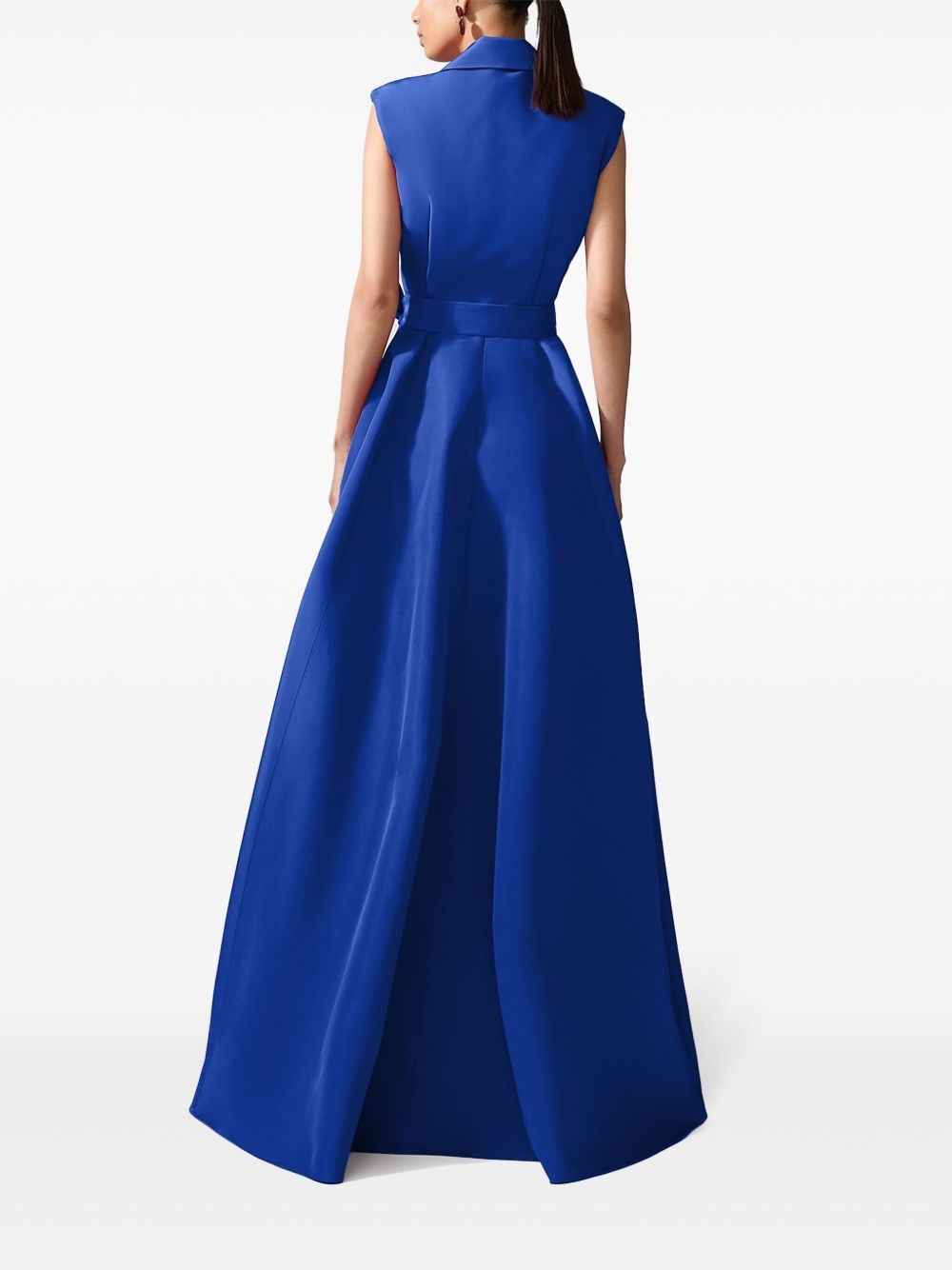 belted sleeveless gown - 3
