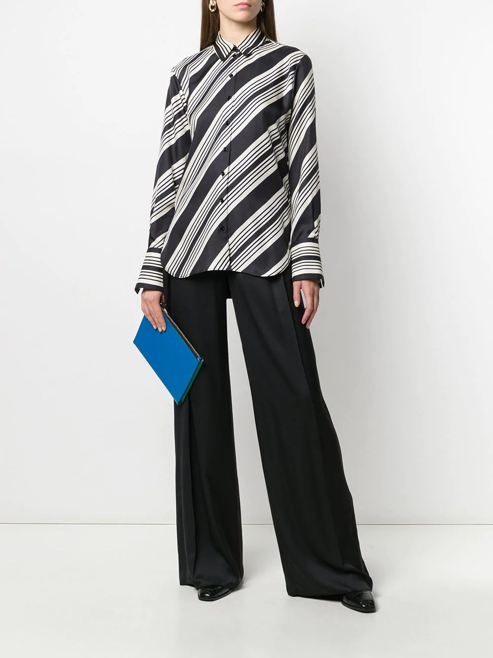 high waisted silk trousers - 2