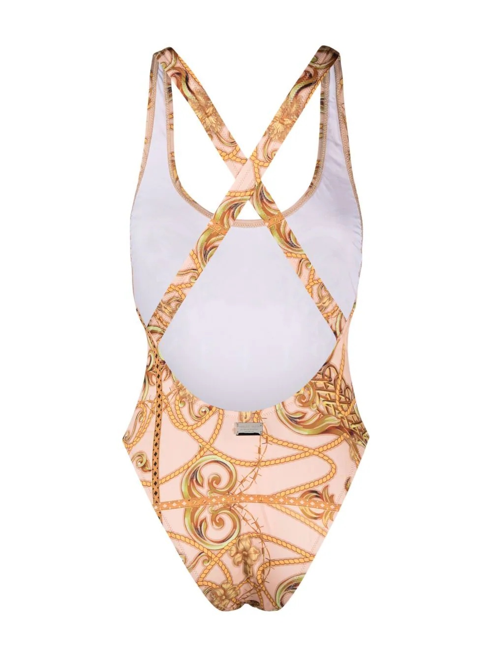 New Baroque cross-strap swimsuit - 2