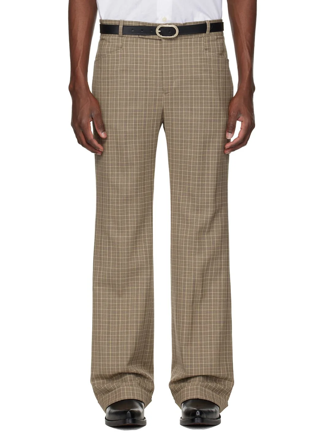 Brown Cuffed 70s Trousers - 1