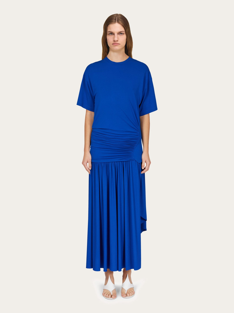 FERRAGAMO Long T-shirt dress with drape detail outlook