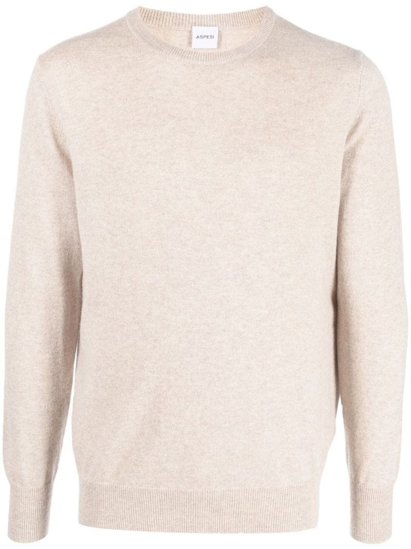 crew-neck cashmere jumper - 1