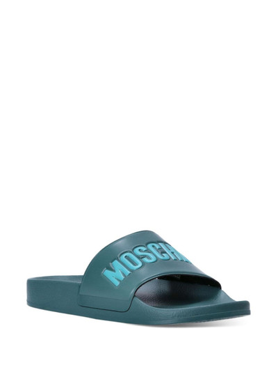 Moschino logo-embossed moulded-footbed slides outlook
