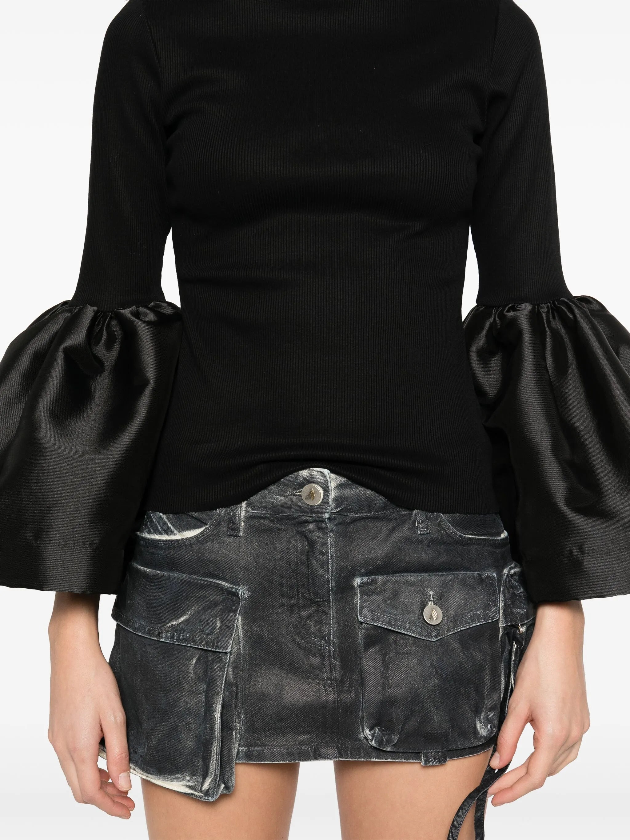flared-cuff top - 5