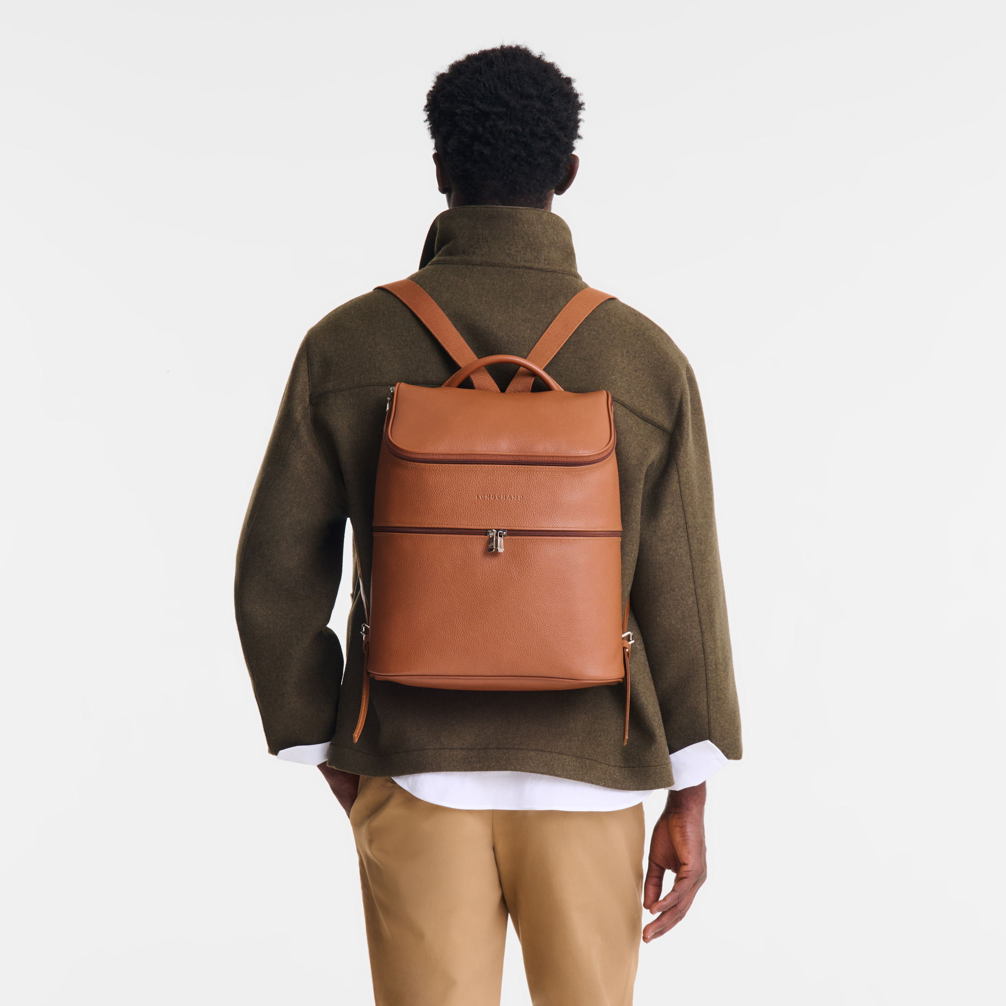 Le Foulonné Backpack Caramel - Leather - 2