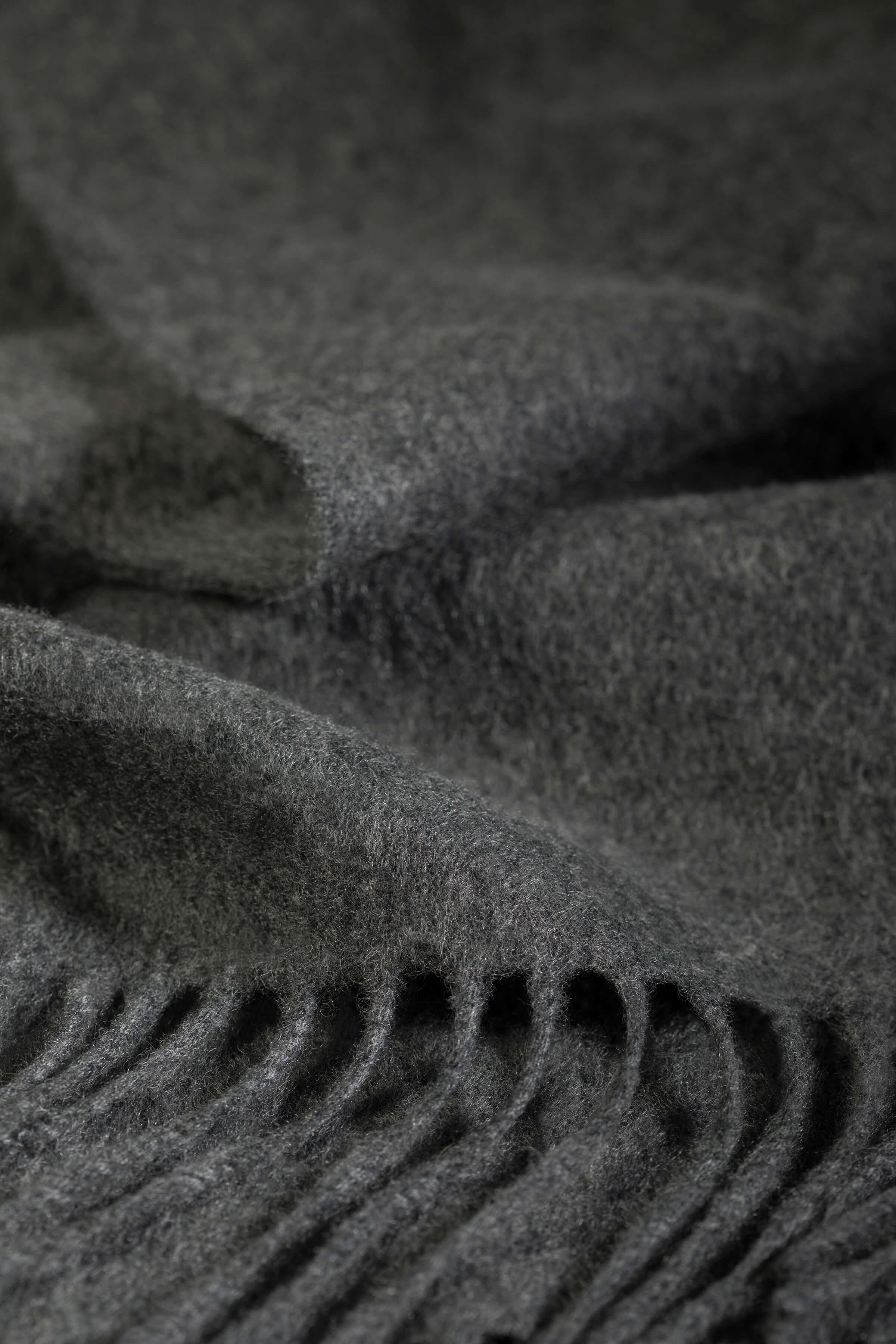 Grey Cashmere Scarf - 2