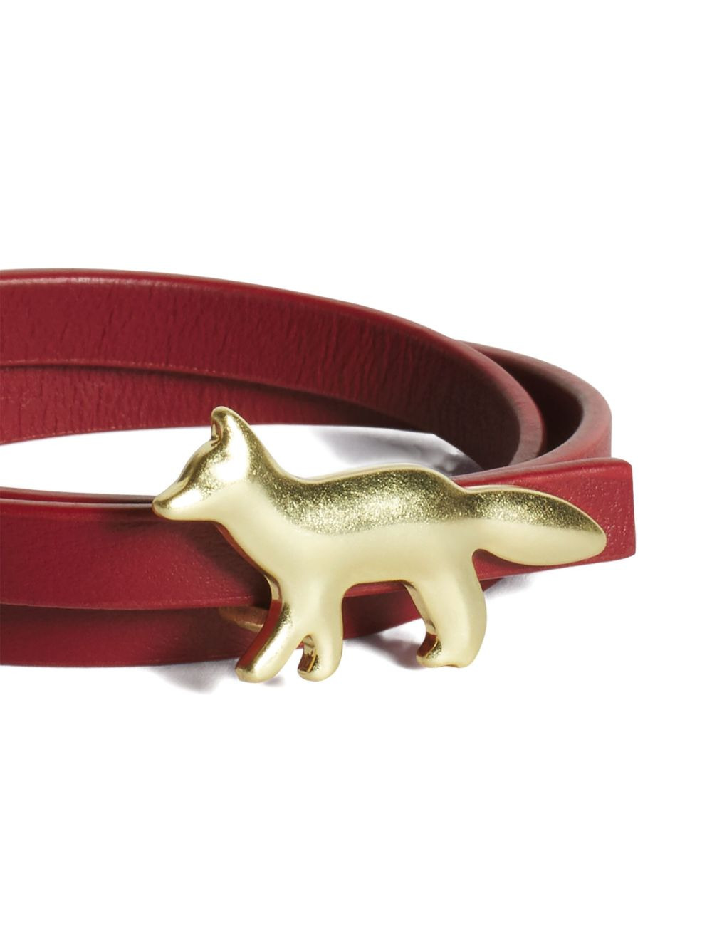 fox-embellished leather bracelet - 3