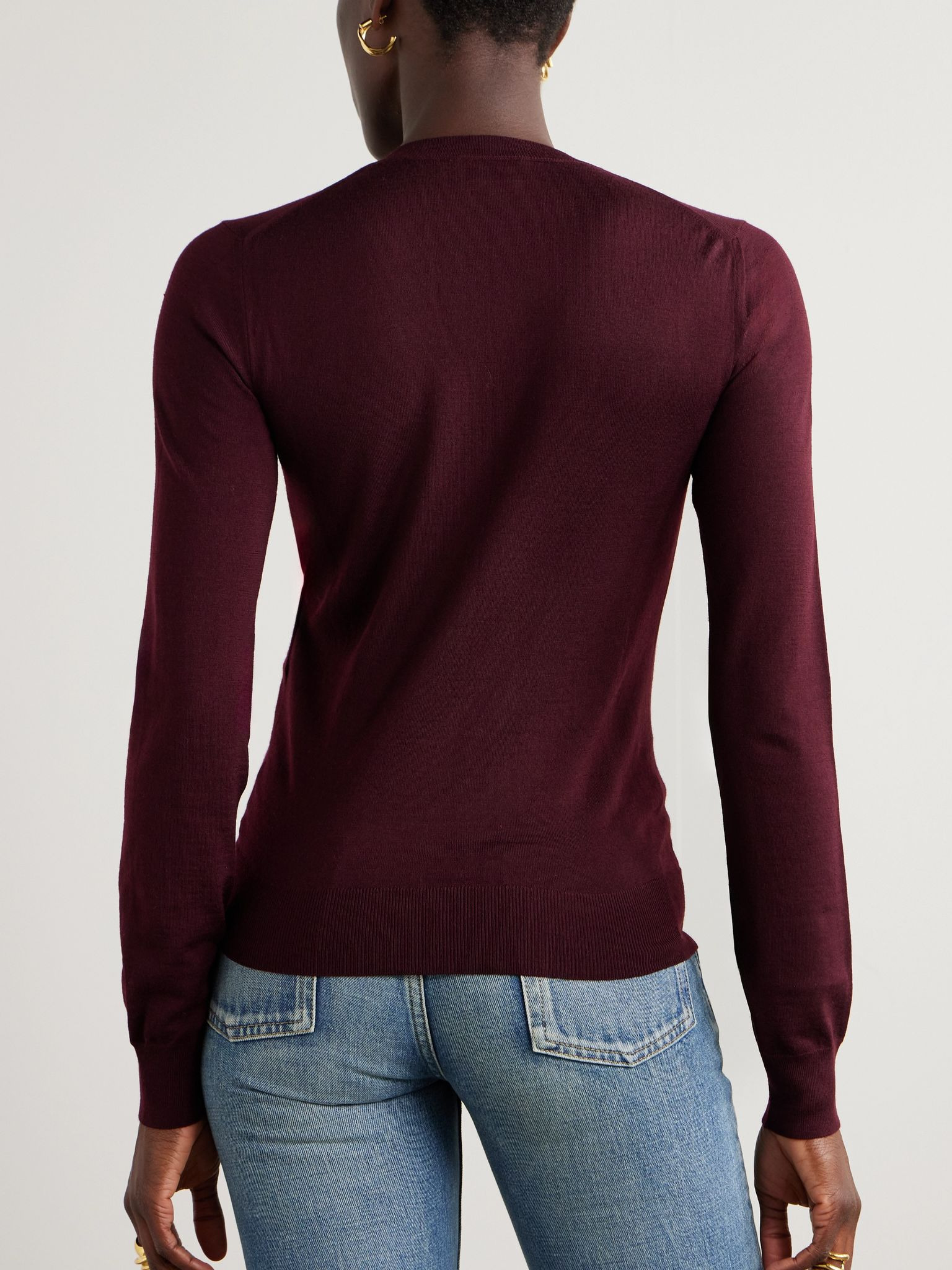 Wool sweater Burgundy - 4