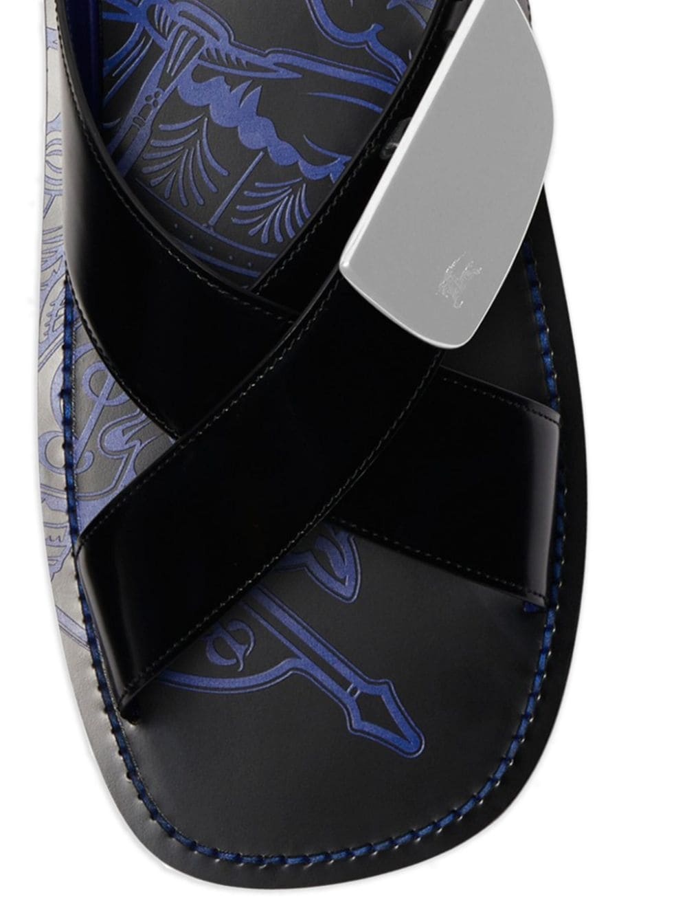 Strip Shield leather slides - 2