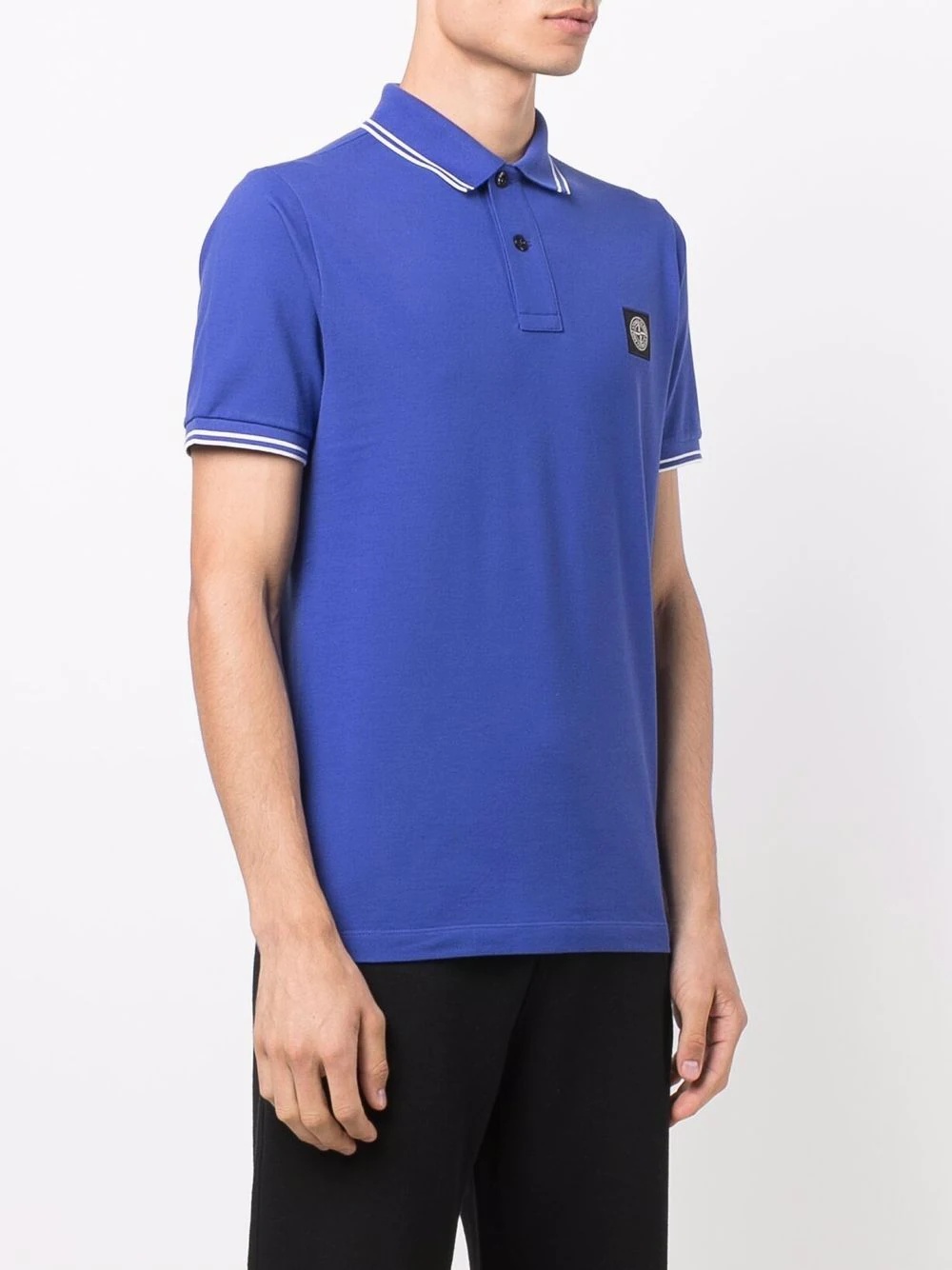 logo-patch polo shirt - 3