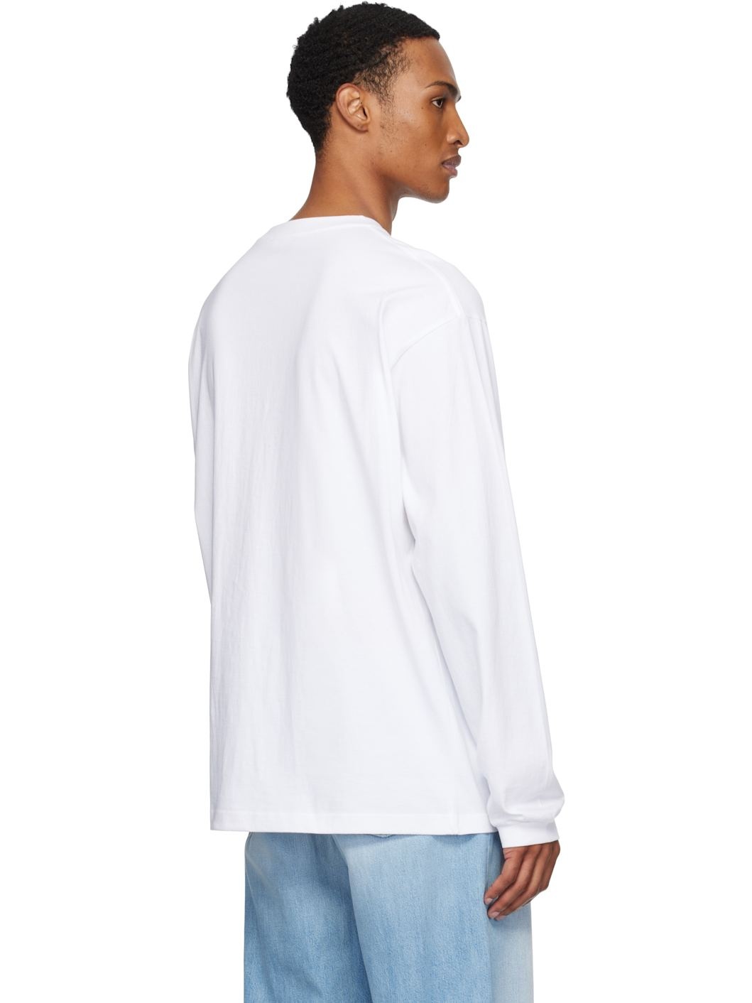 White Neon Logo Long-Sleeved T-shirt - 3
