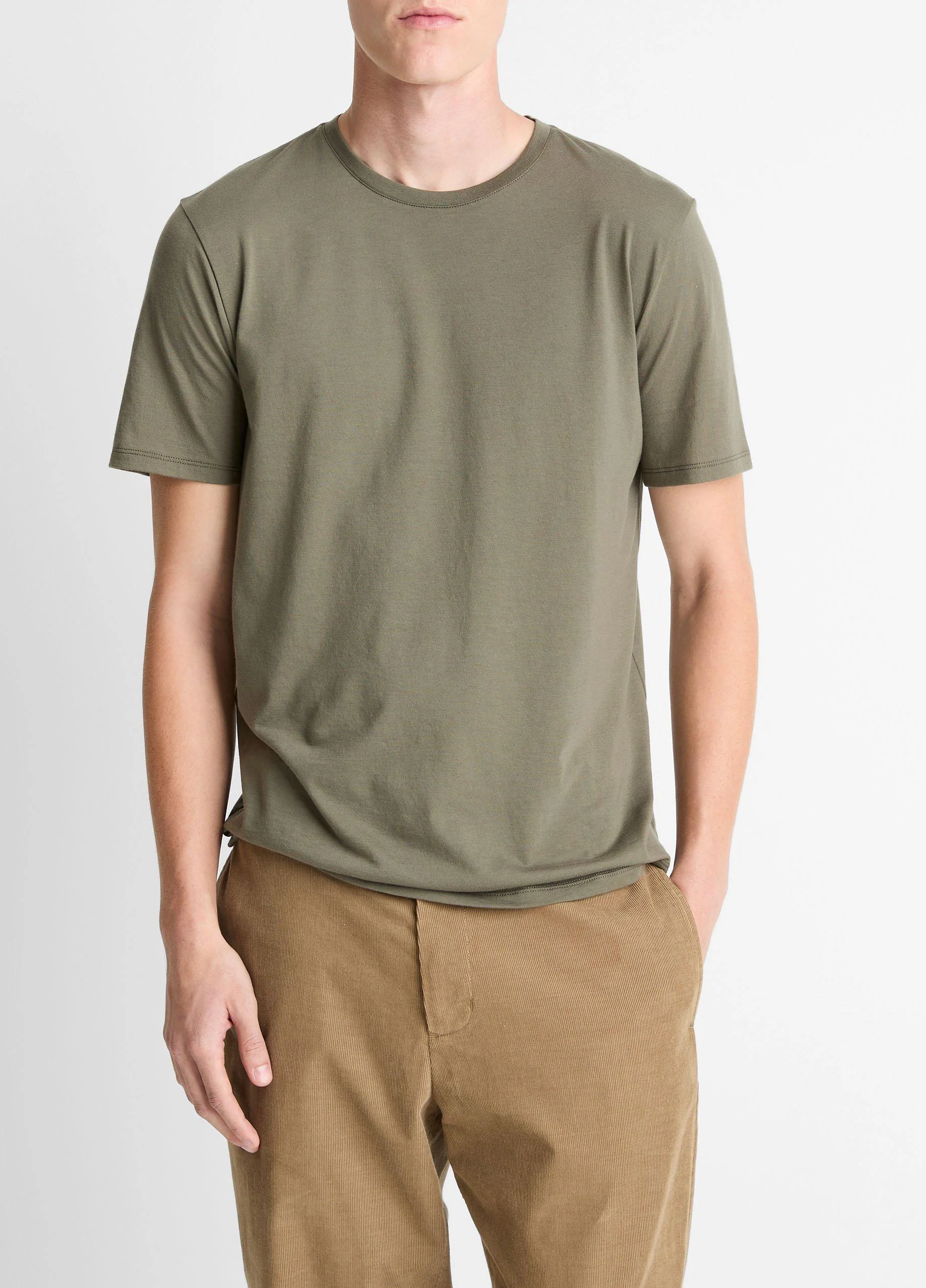 Pima Cotton Crew Neck T-Shirt - 1